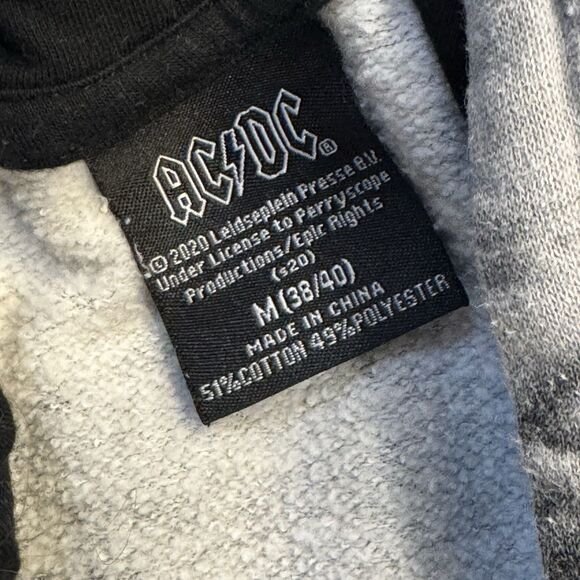 AC/DC Official High Voltage Pullover Hoodie - Men's Medium - Tie-Dye Gray - Picture 5 of 8
